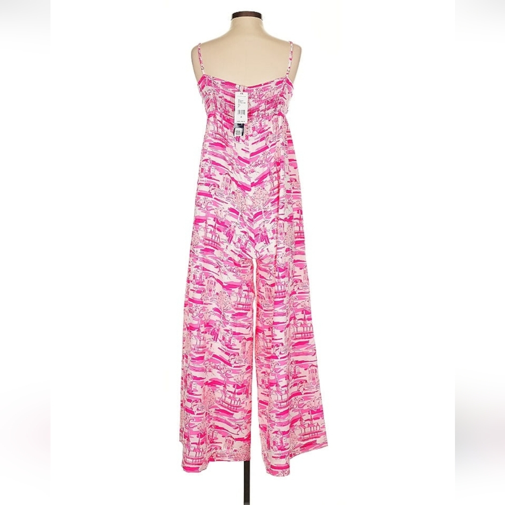 Vineyard Vines Pink and White Kentucky Derby Jumpsuit | Size 2 - Picture 2 of 5